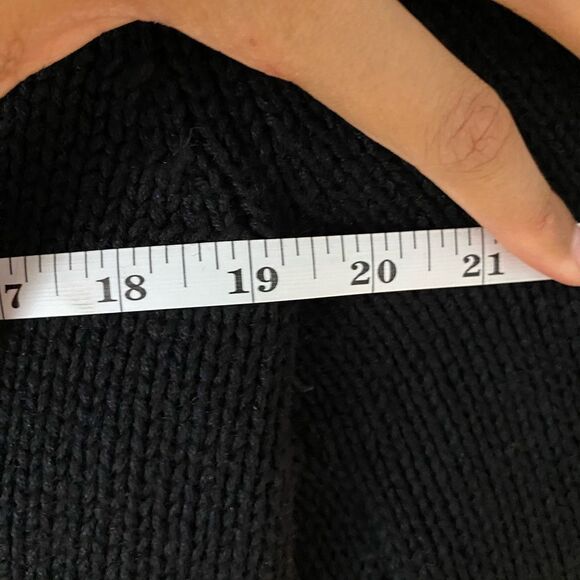 Crazy Horse Women's Christmas Full Zip Cardigan Sweater Black Size S - Picture 8 of 8